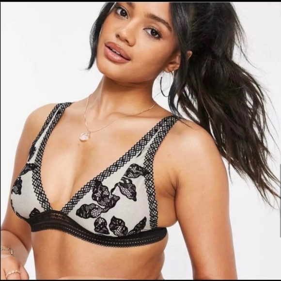NWT Free People Alia Bralette in Bordeaux Combo S - Picture 1 of 6